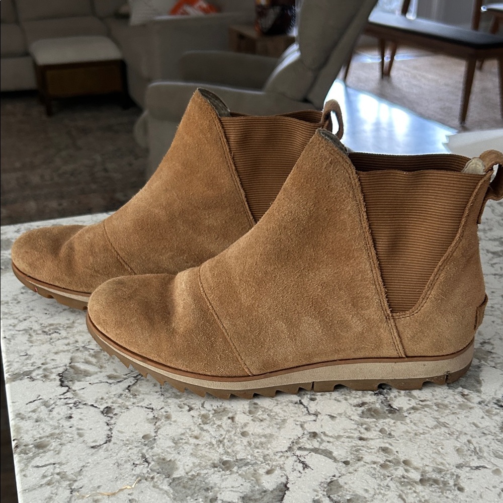 Sorel Harlow Chelsea Boots - Women's, Suede Camel Brown, Size 8 1870361224-6.5